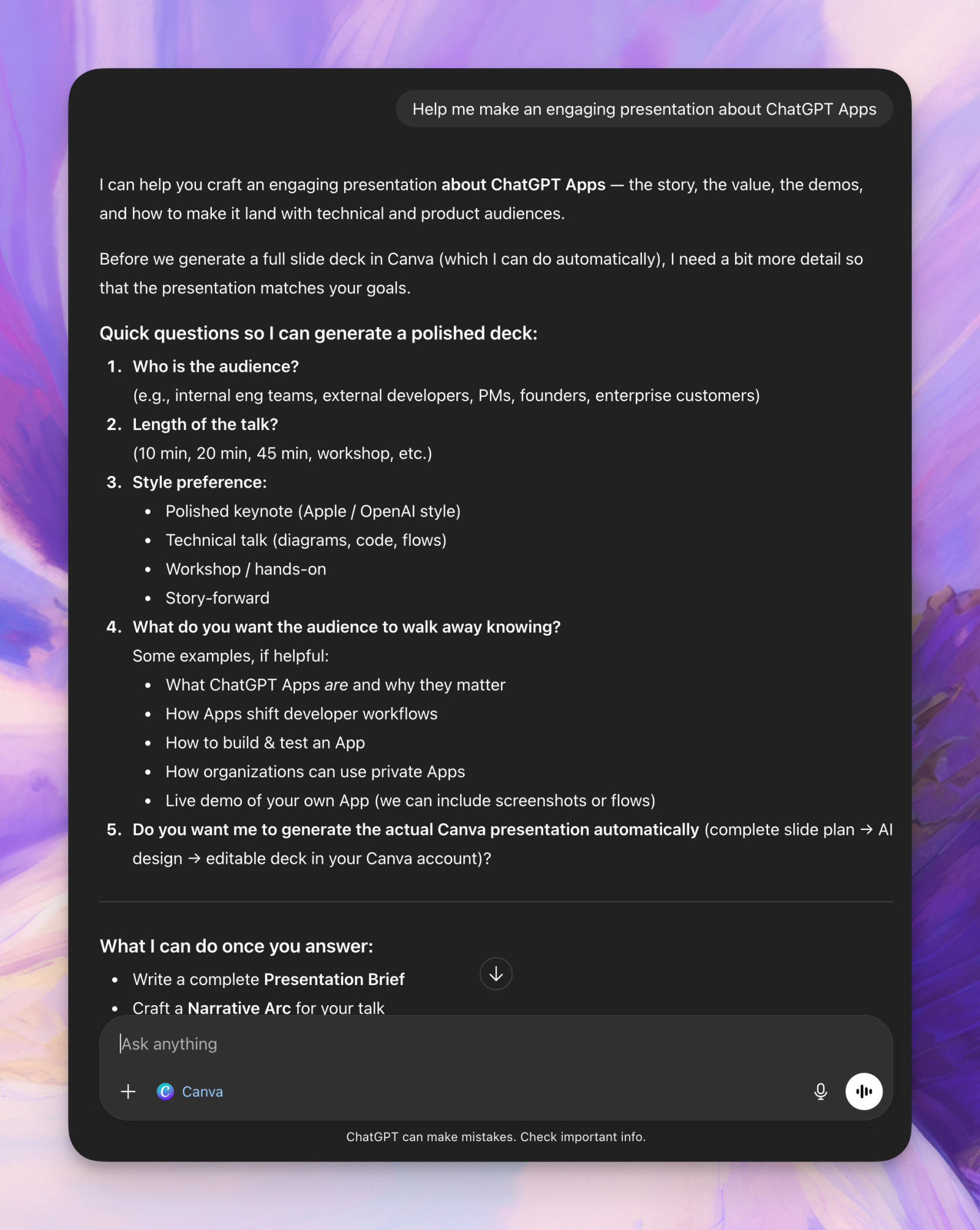 Descoberta no aplicativo Canva
