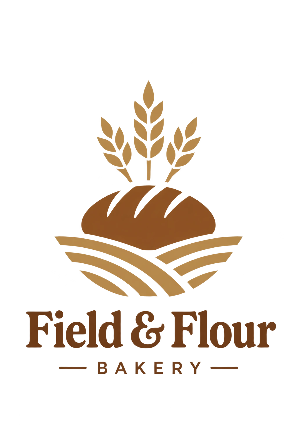 Field and Flour 麵包店標誌，第二款設計（GPT Image 2.5 Flare）