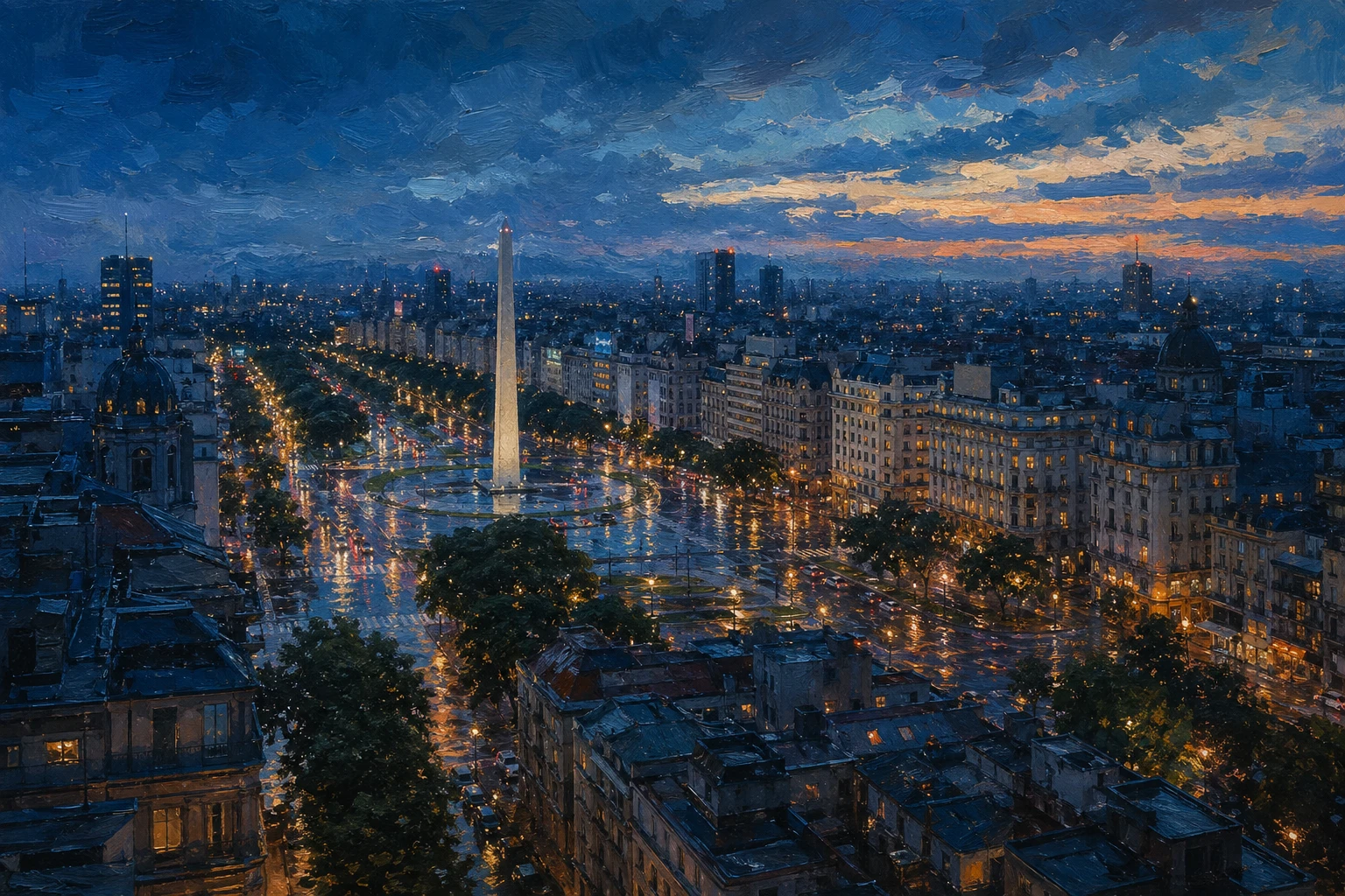 Stylized city cover for Buenos Aires