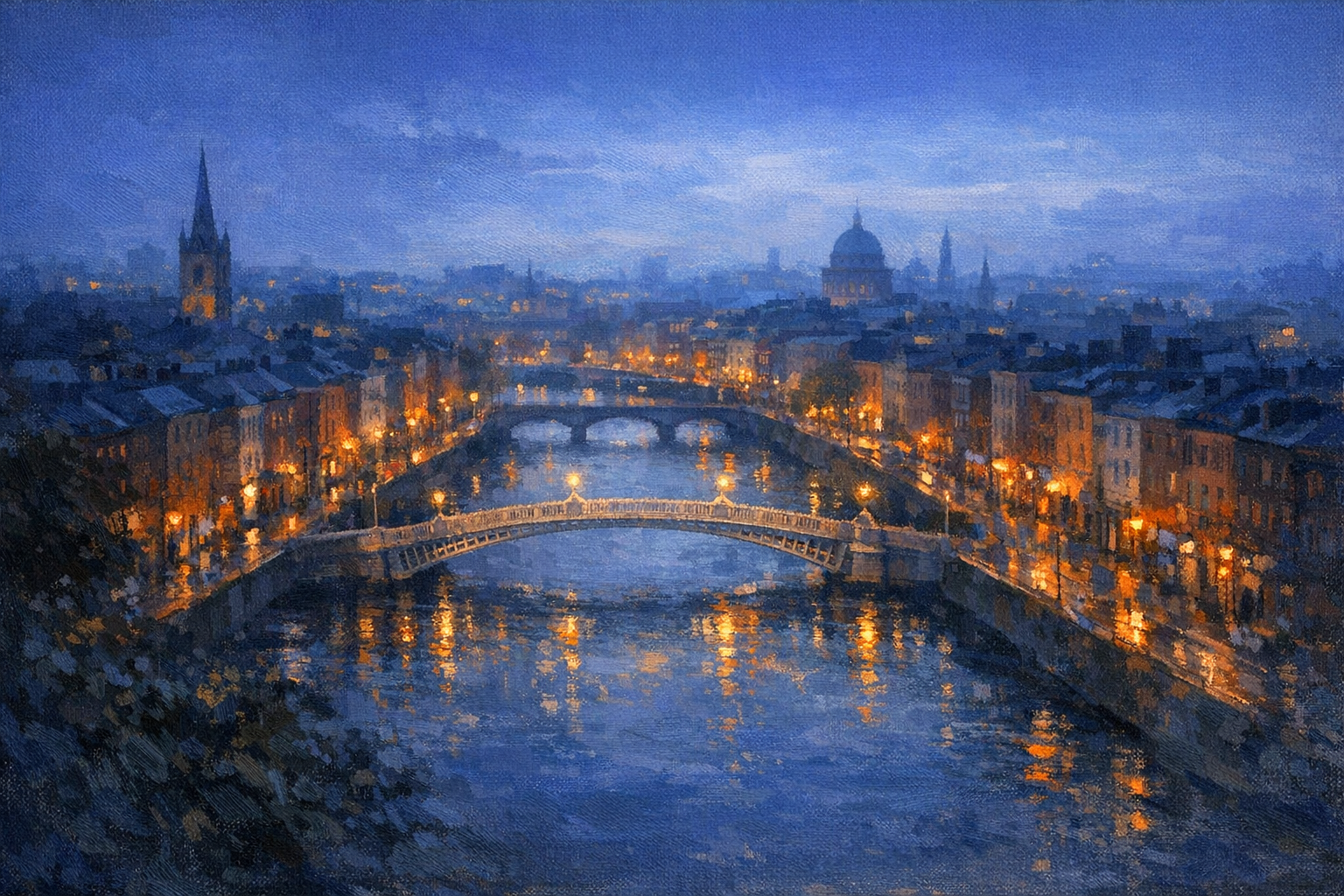 Stylized city cover for Dublin