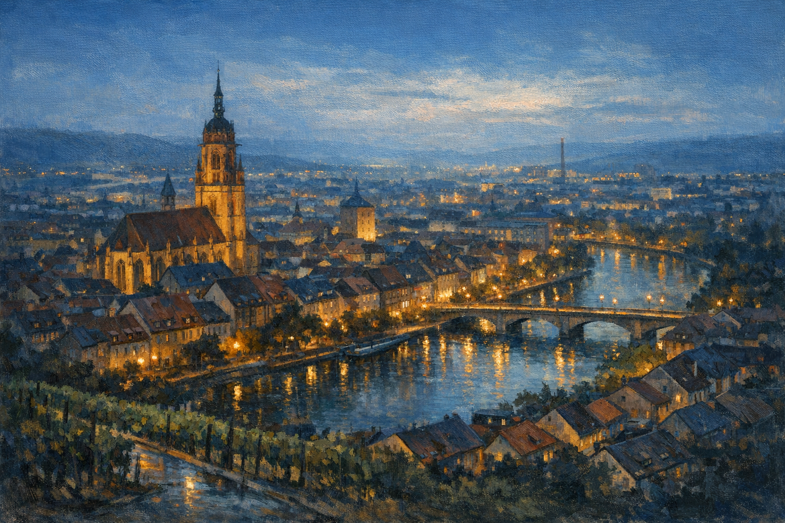 Stylized city cover for Heilbronn