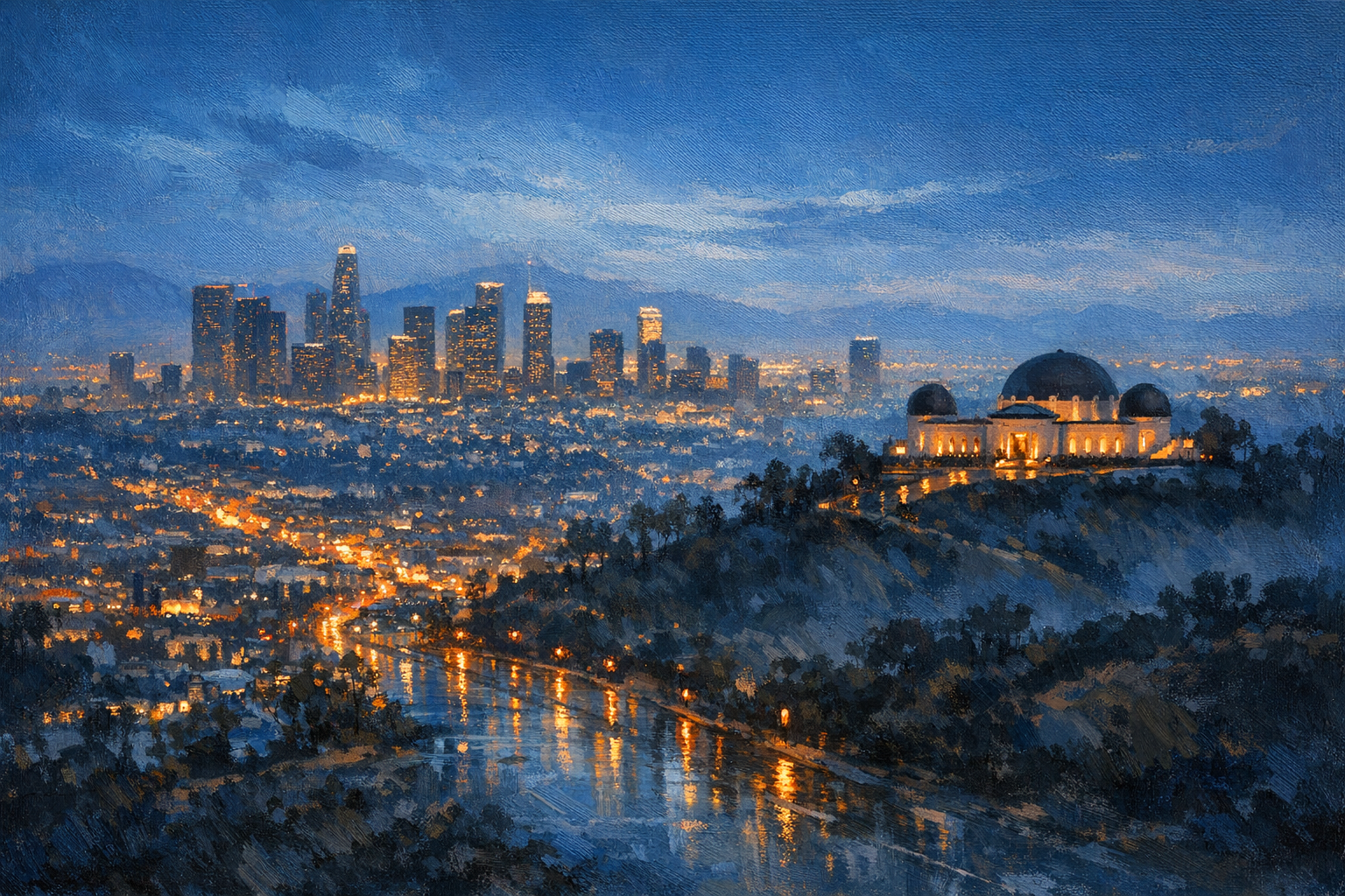 Stylized city cover for Los Angeles