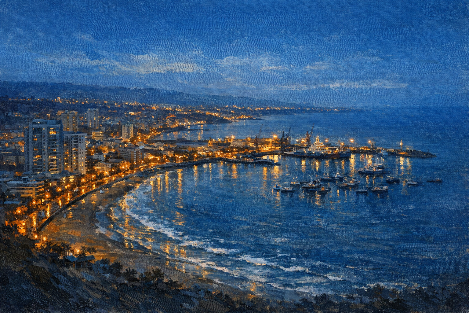 Stylized city cover for Manta