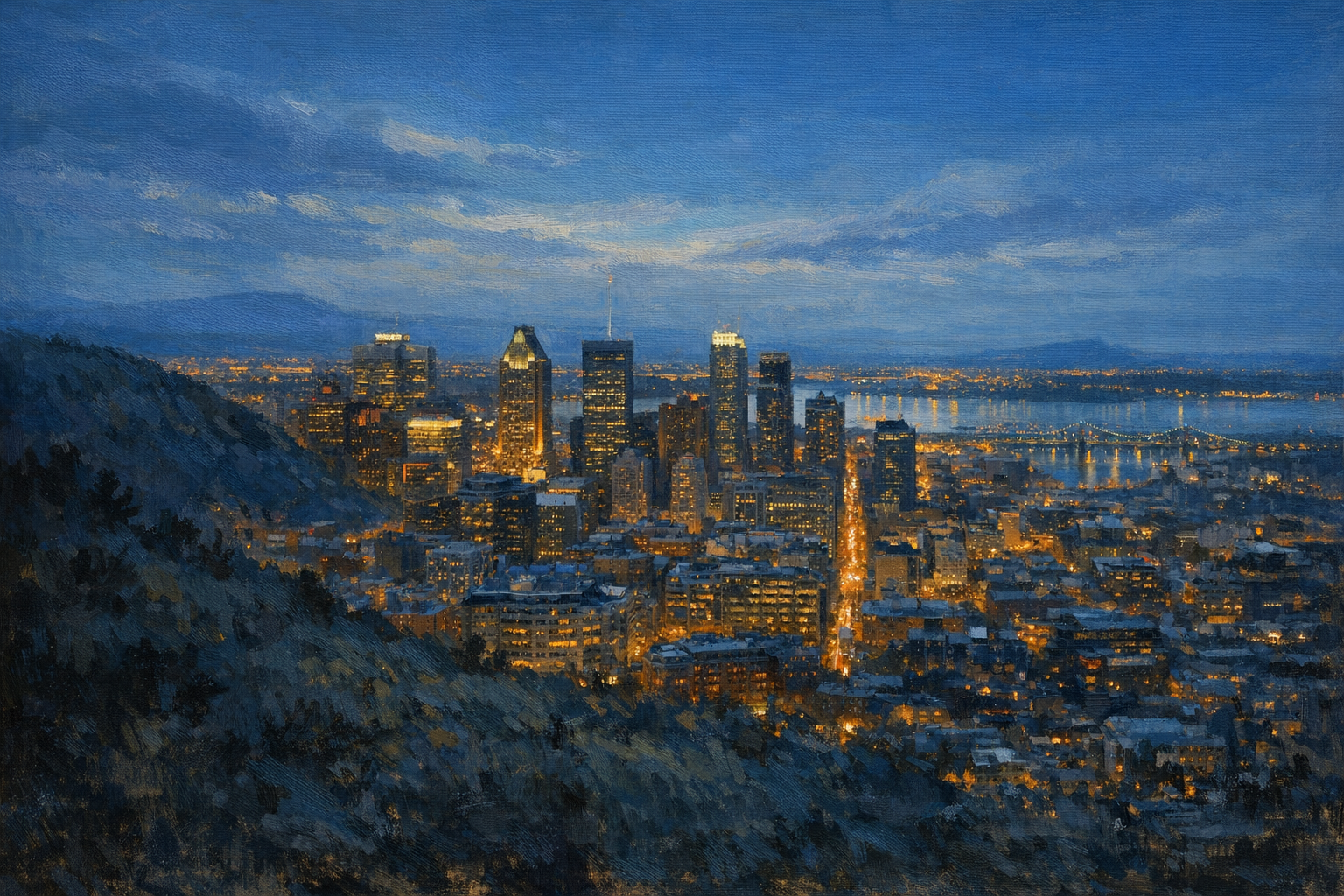 Stylized city cover for Montreal