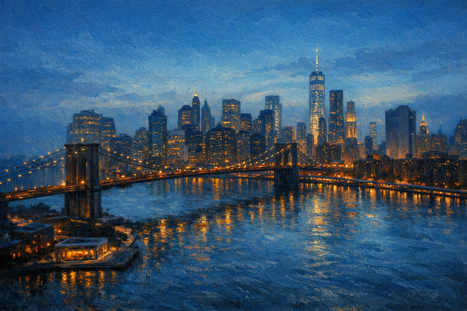 Stylized city cover for New York