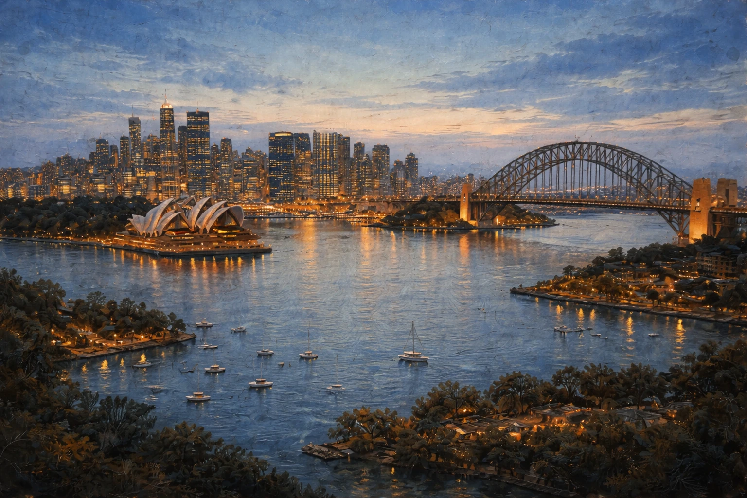 Stylized city cover for Sydney