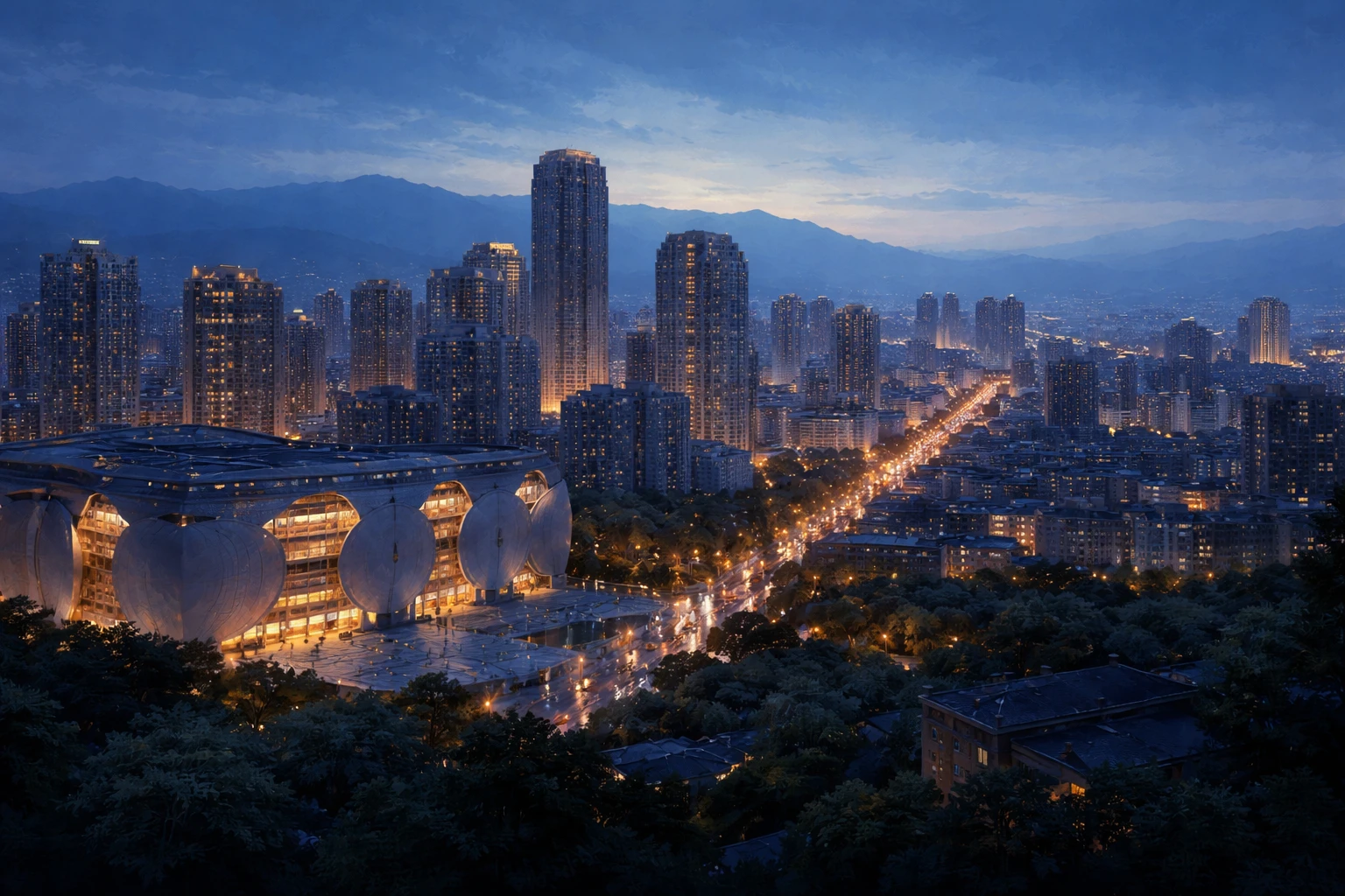 Stylized city cover for Taichung