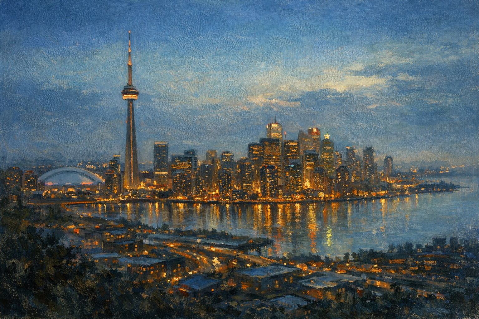 Stylized city cover for Toronto