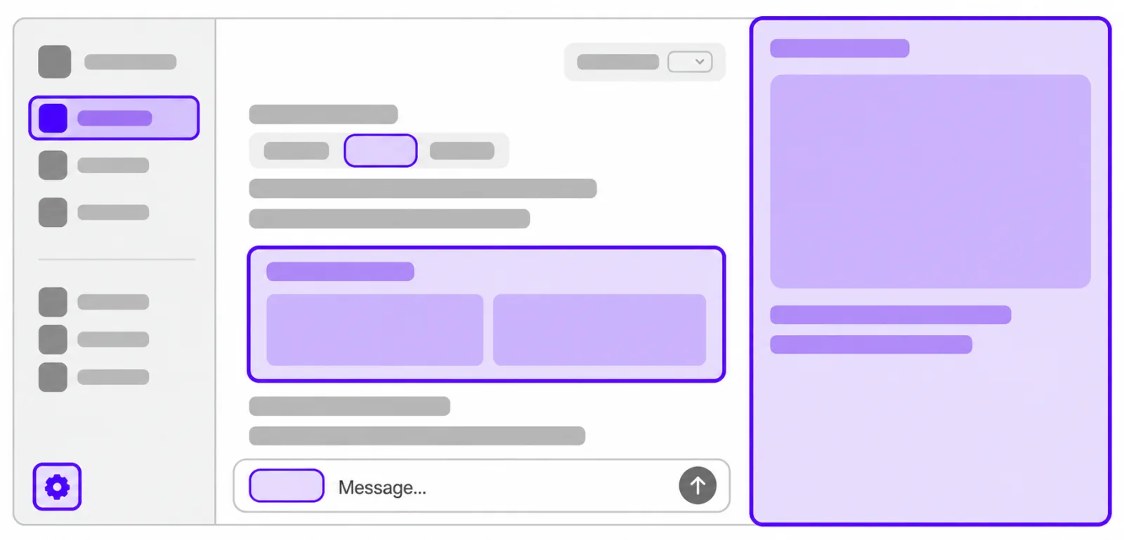 Illustration of plugin extensions across the ChatGPT sidebar, settings, composer, conversation, and side panel.