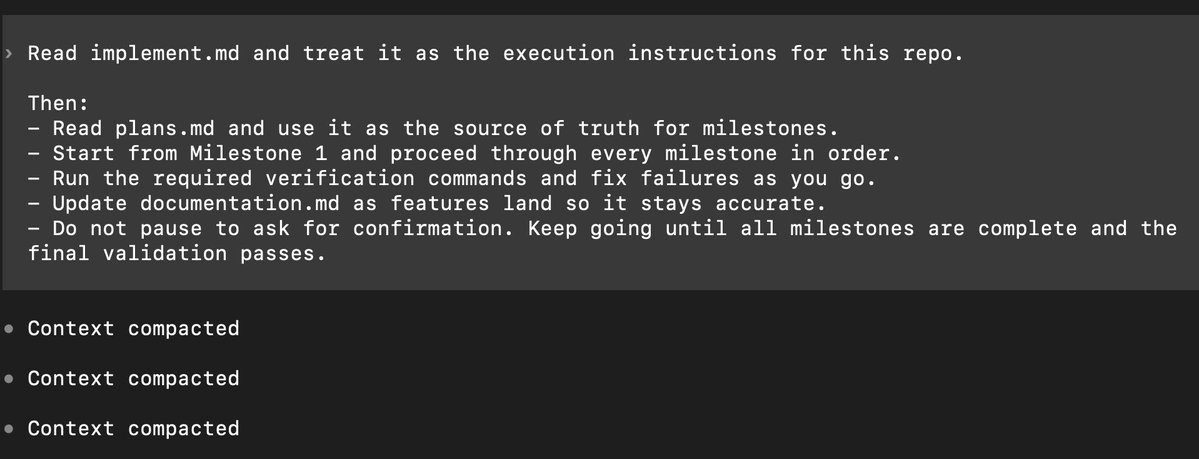 Commands Codex ran to verify quality during milestones