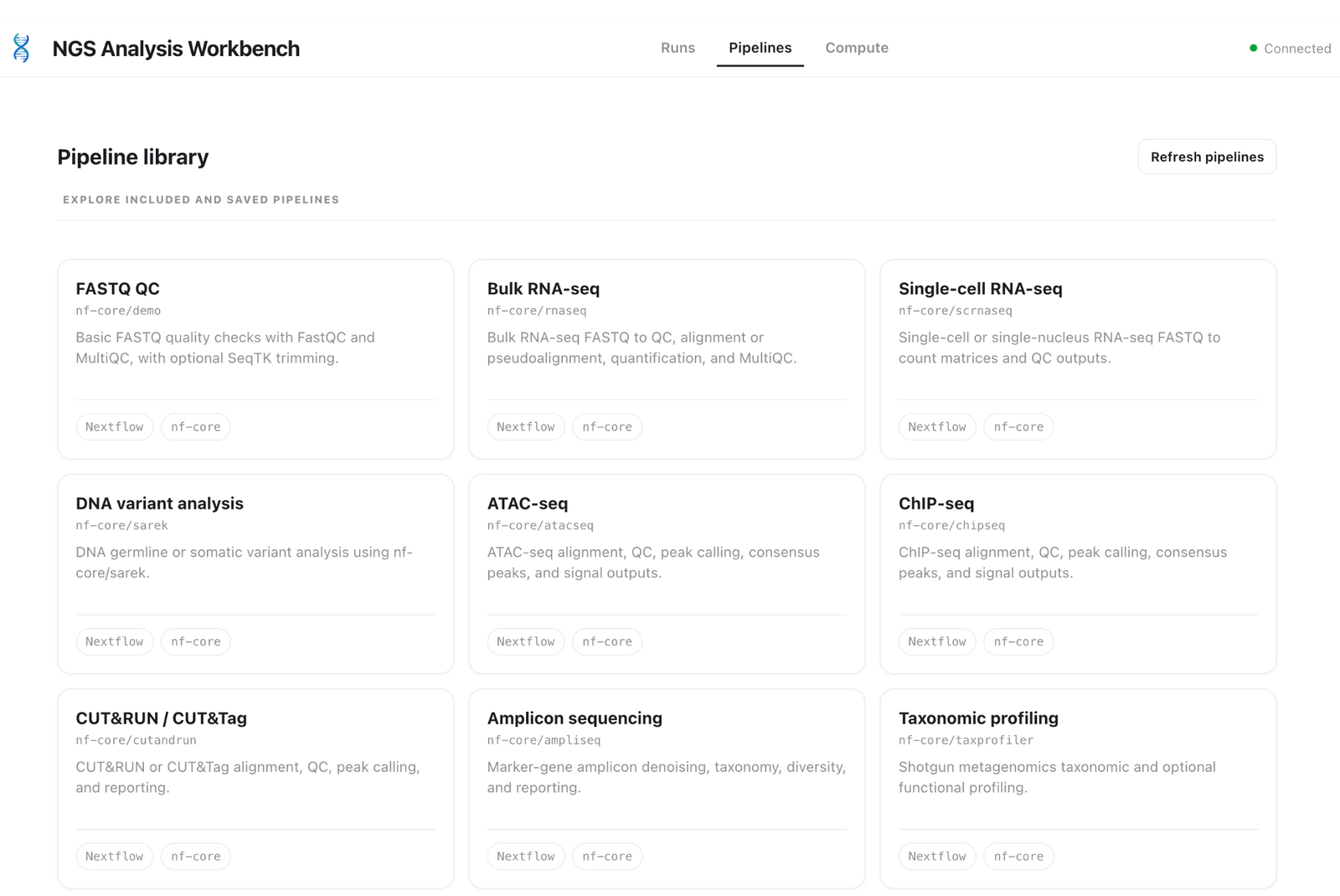 The NGS Analysis Workbench pipeline library for sequencing analysis.