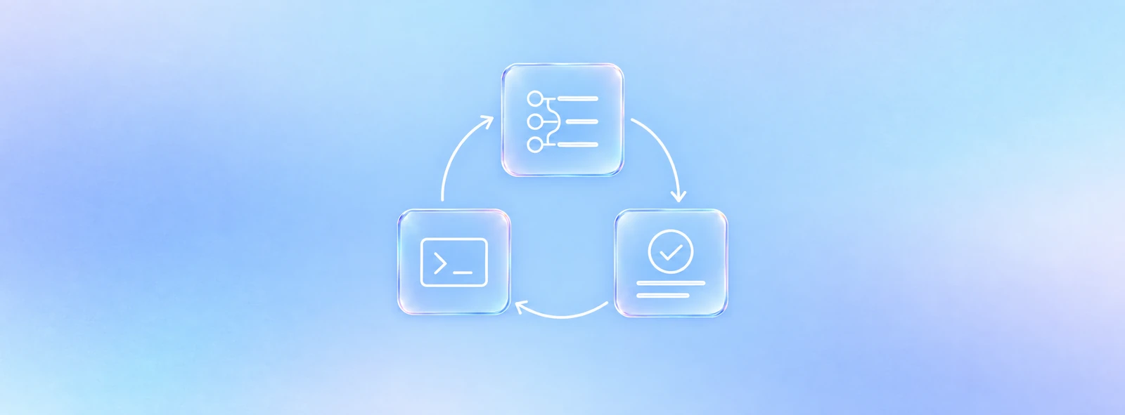 Trace events, evaluation checks, and a Codex terminal connected in a continuous improvement loop.