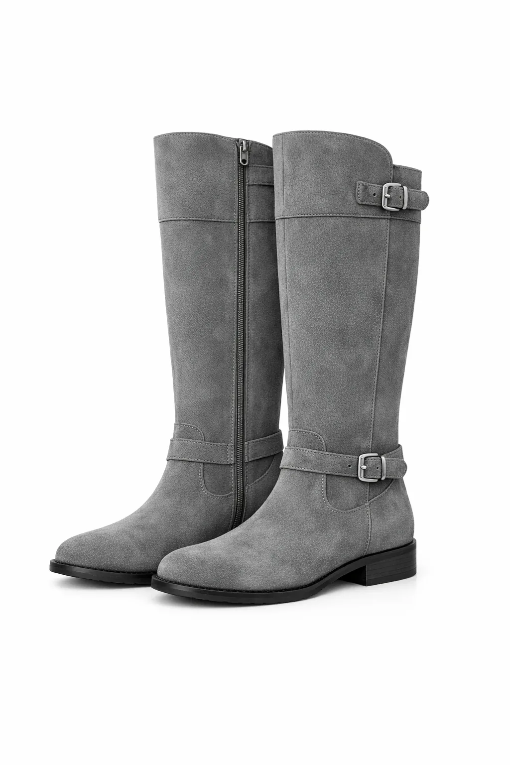 Gray boots used as a clothing reference