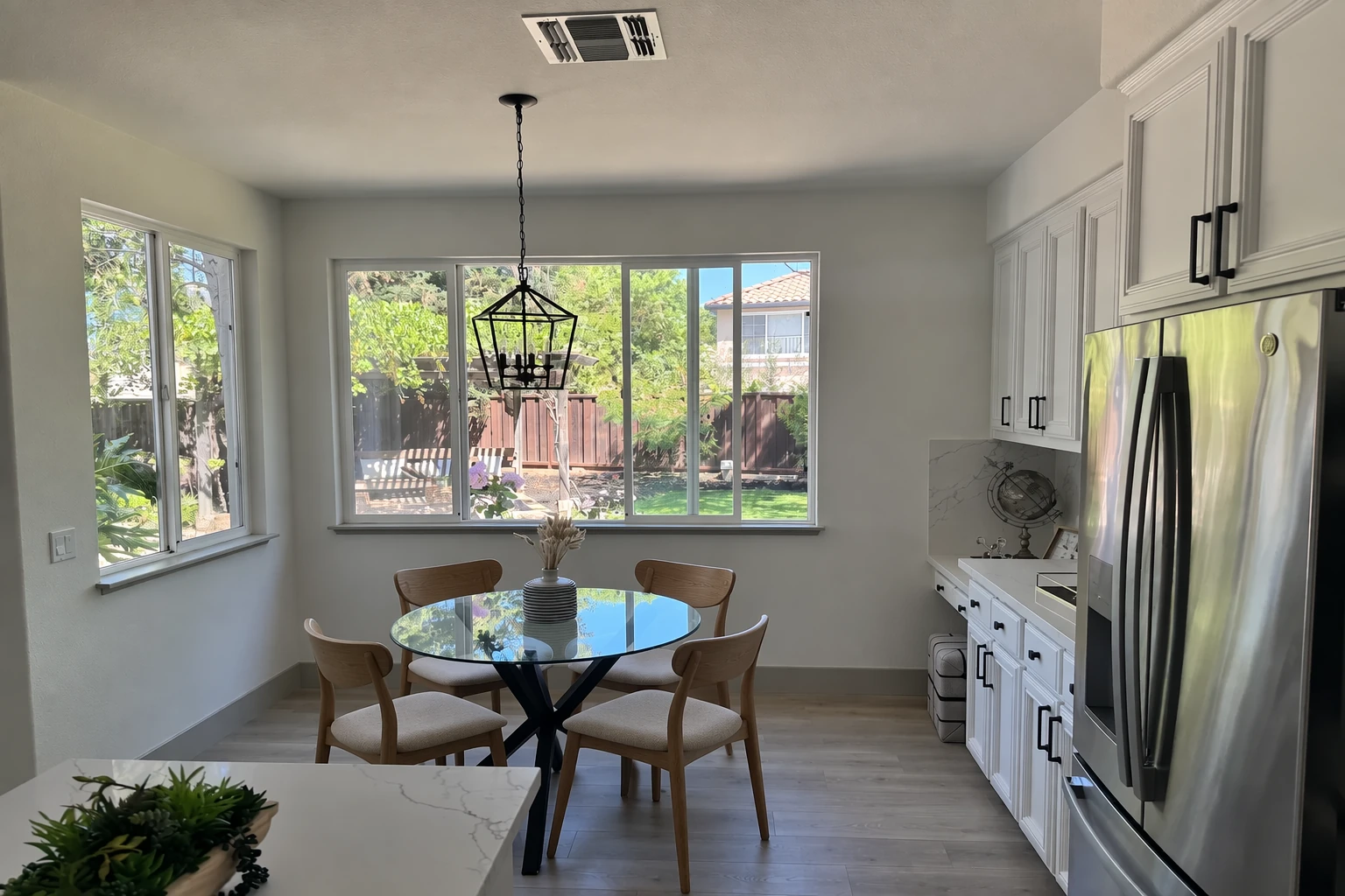 Kitchen with replacement wooden chairs — GPT Image 2.5 Sunburst