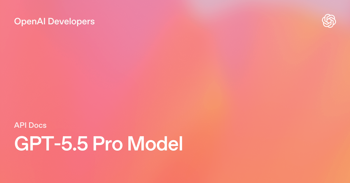 GPT-5.5 pro Model | OpenAI API