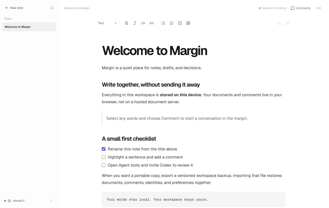 Margin Editor