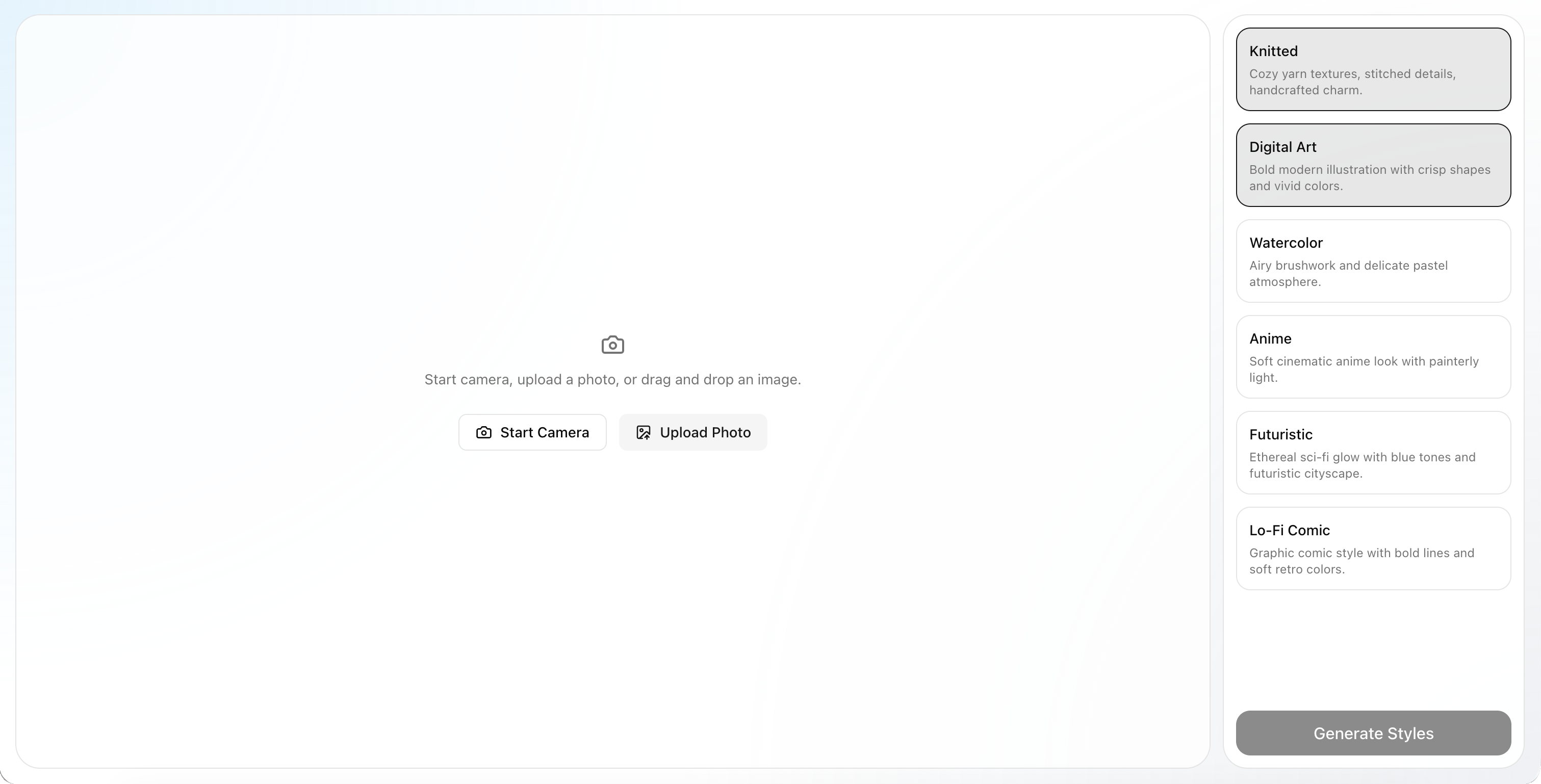 Photobooth Demo app screenshot