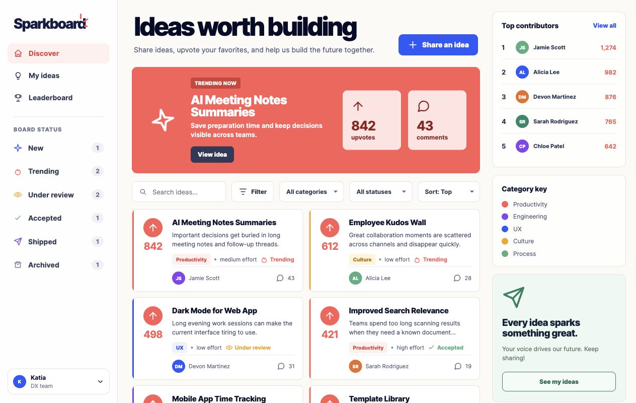 Sparkboard app screenshot