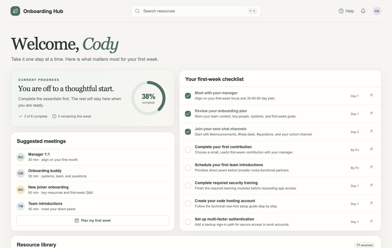 Onboarding Hub