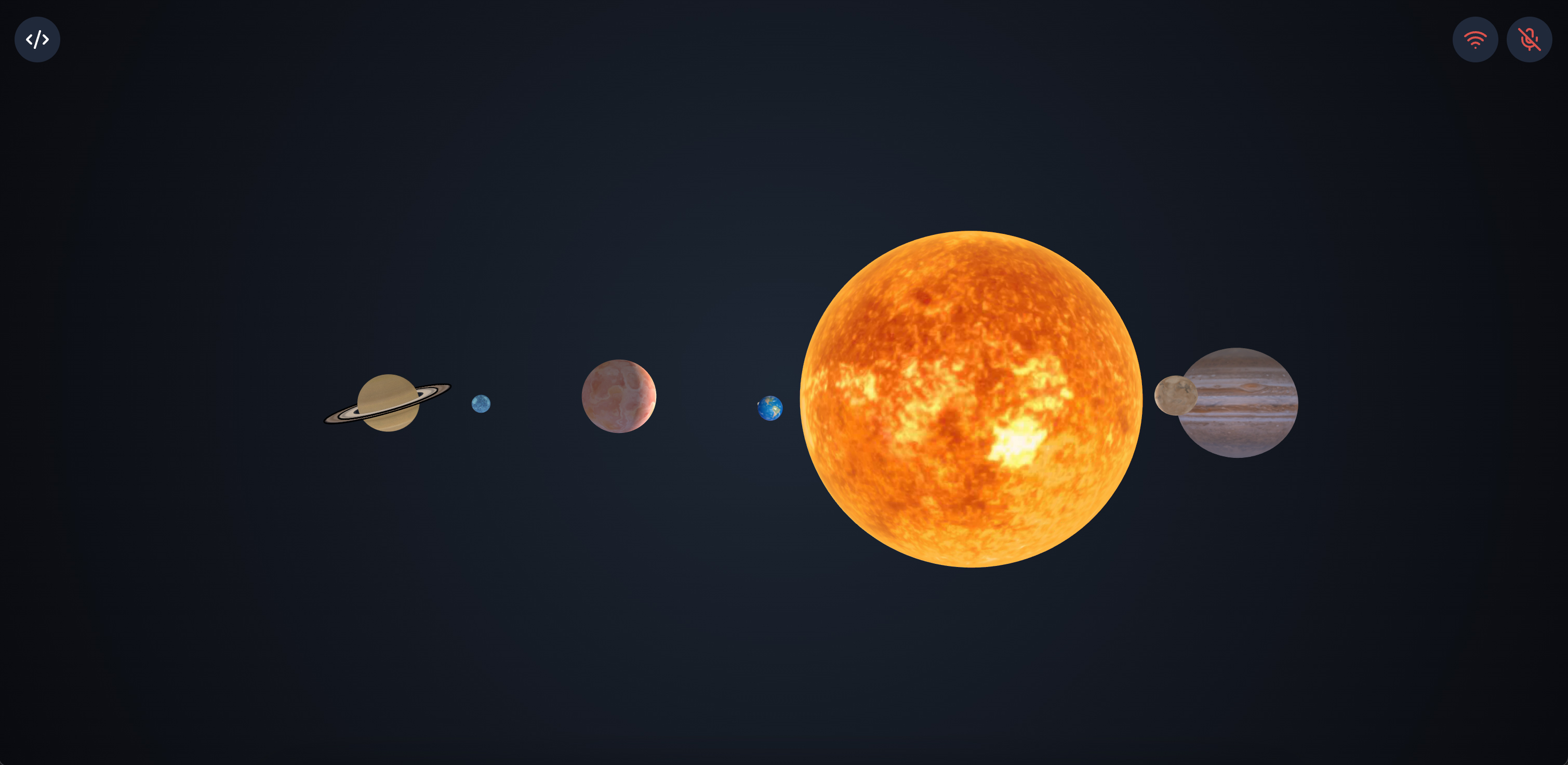 Realtime Solar System app screenshot