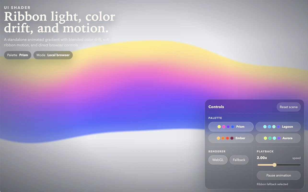 UI Shader app screenshot